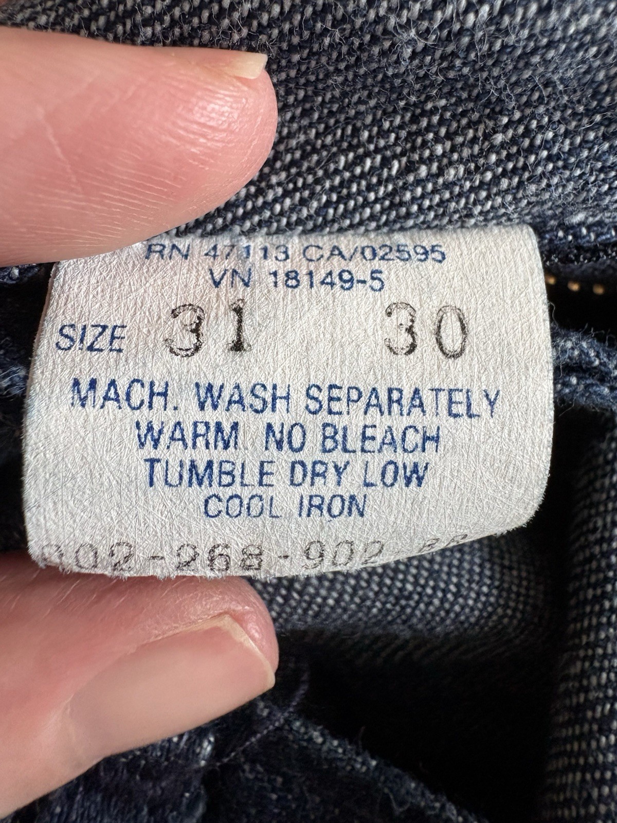 Vintage Seafarer US Navy Utility Sailor Blue Denim Bell Bottom Jeans 30” x 27”