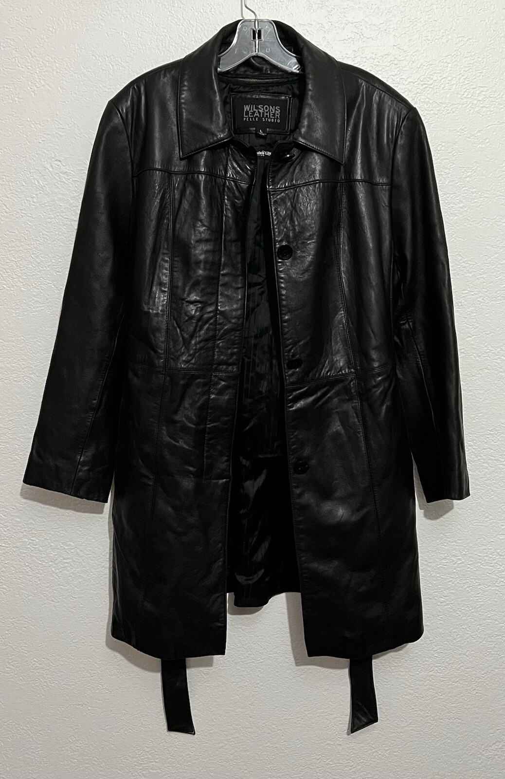 Vtg Wilson Leather Large Women’s Matrix Long Thinsulate Lining Belt Coat Jacket