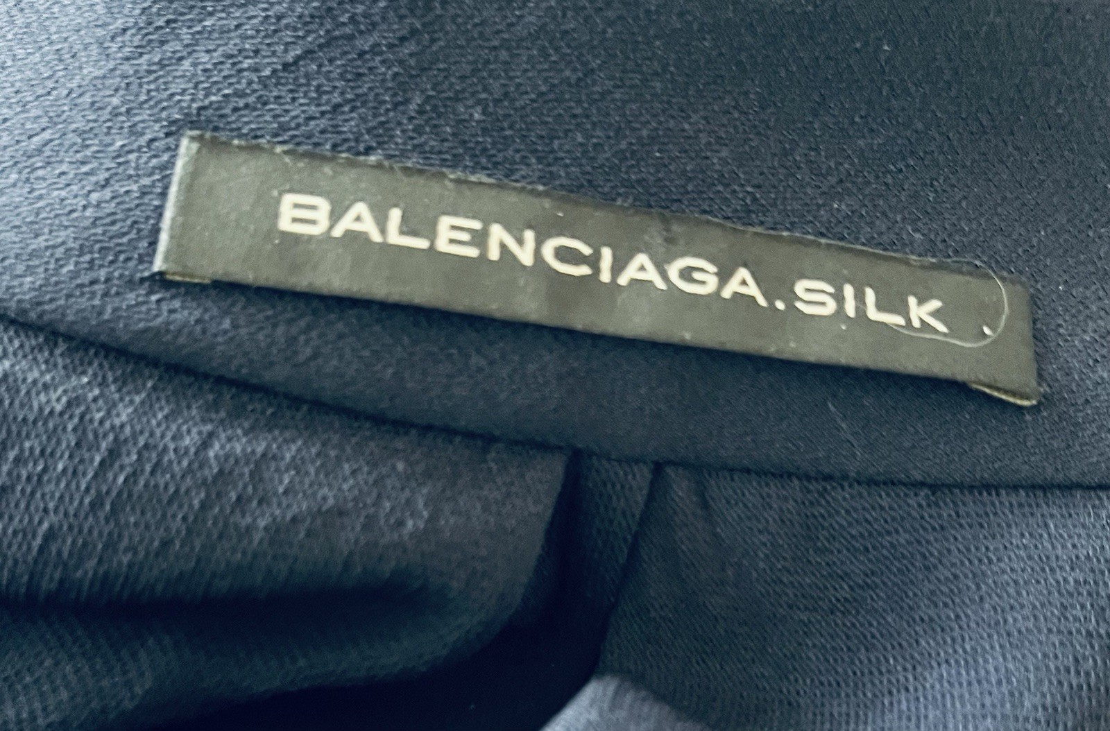 Balenciaga Nicholas Ghesquiere 2008 Navy Silk Dress Vintage Summer Day Dress