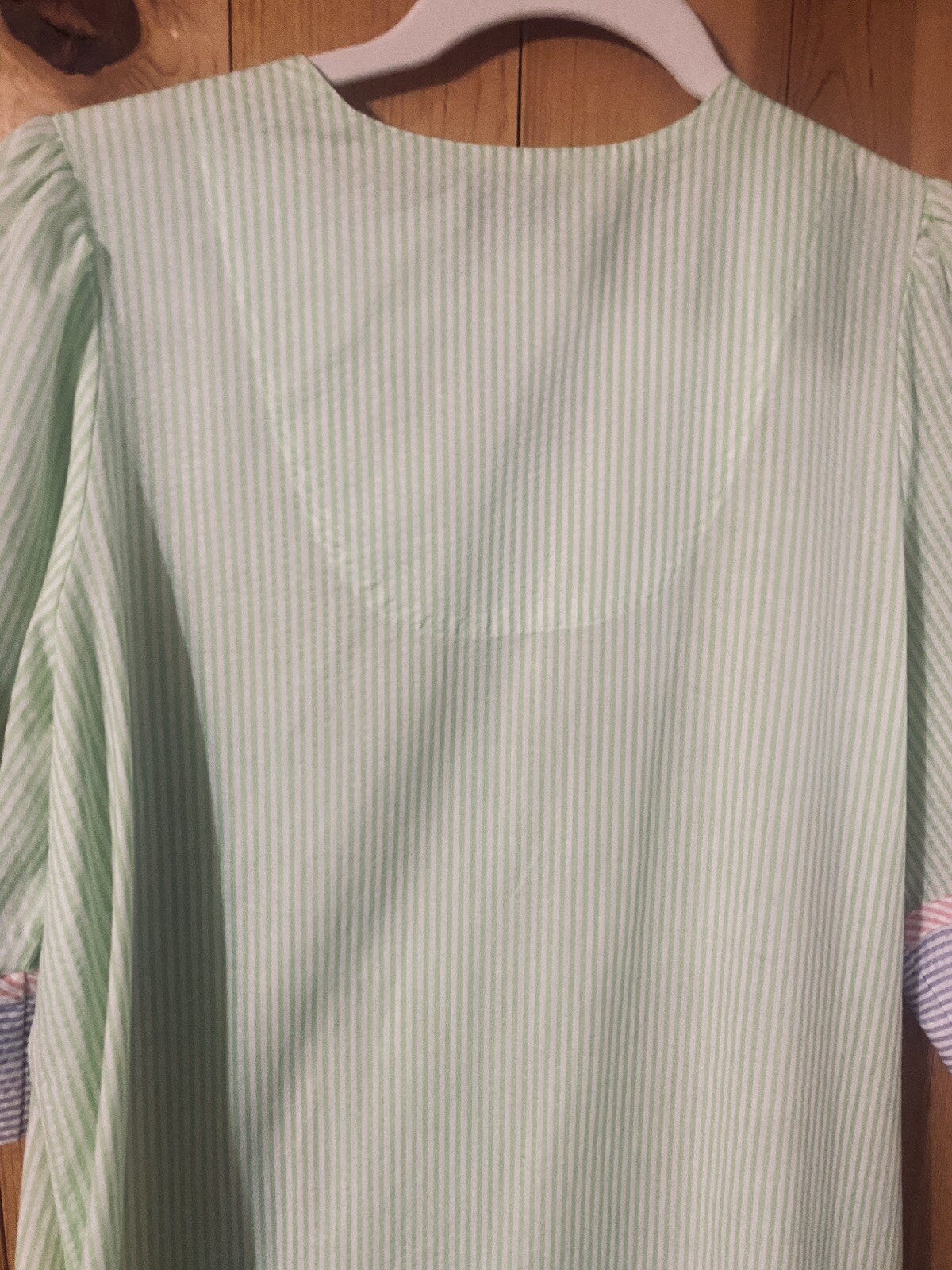Go Softly April Robes Multi-Colored Pastel Patio Nightgown Country MEDIUM EUC