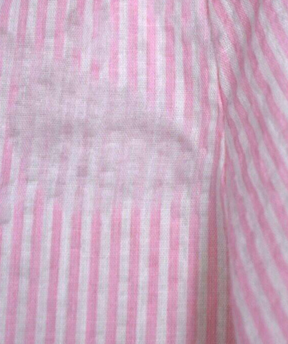 80s Full Floor Length Housecoat Bed Jacket House Dress Pink VTG Stripe
