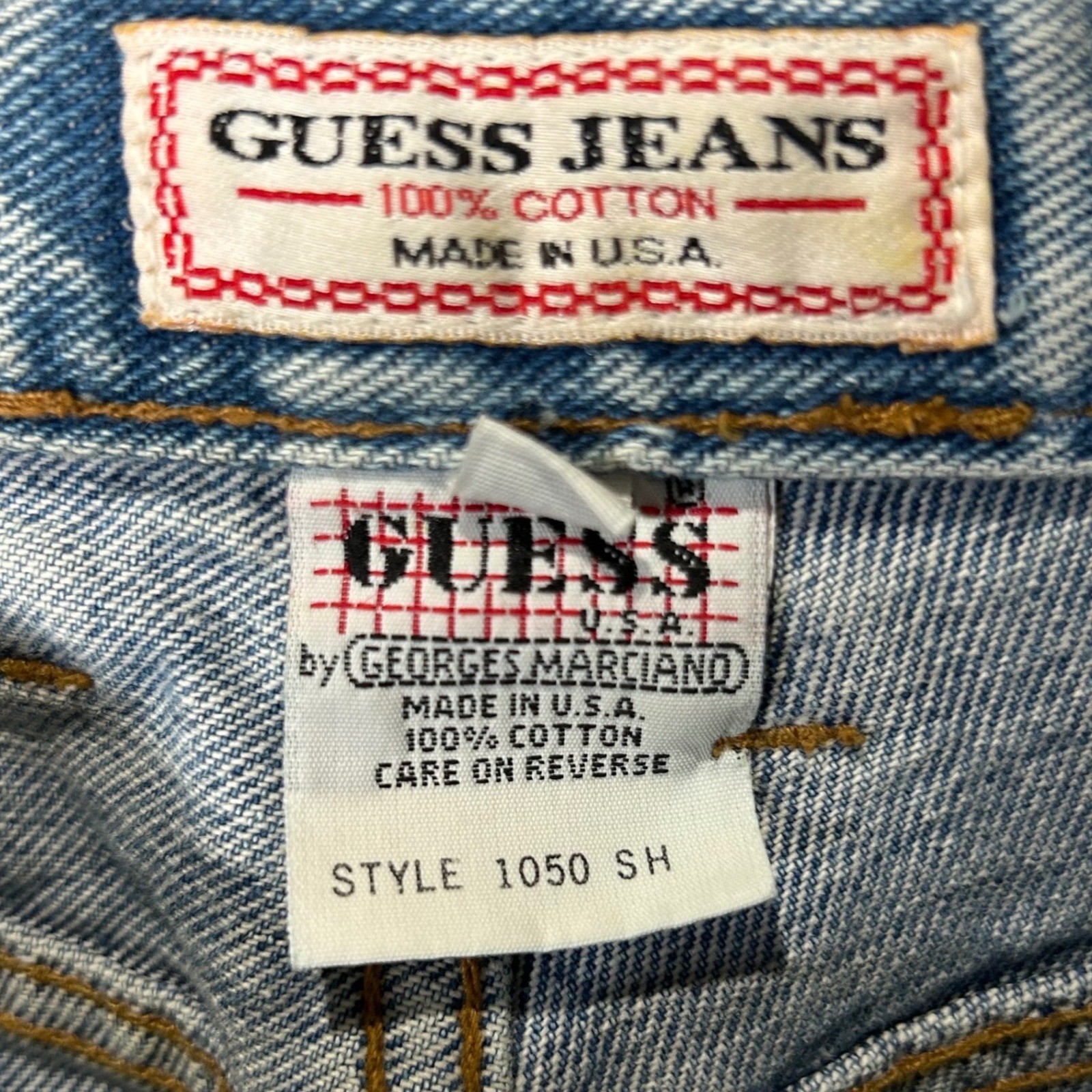 Vintage Guess Jeans Georges Marciano 1050 SH Light Wash High Rise Tapered 28