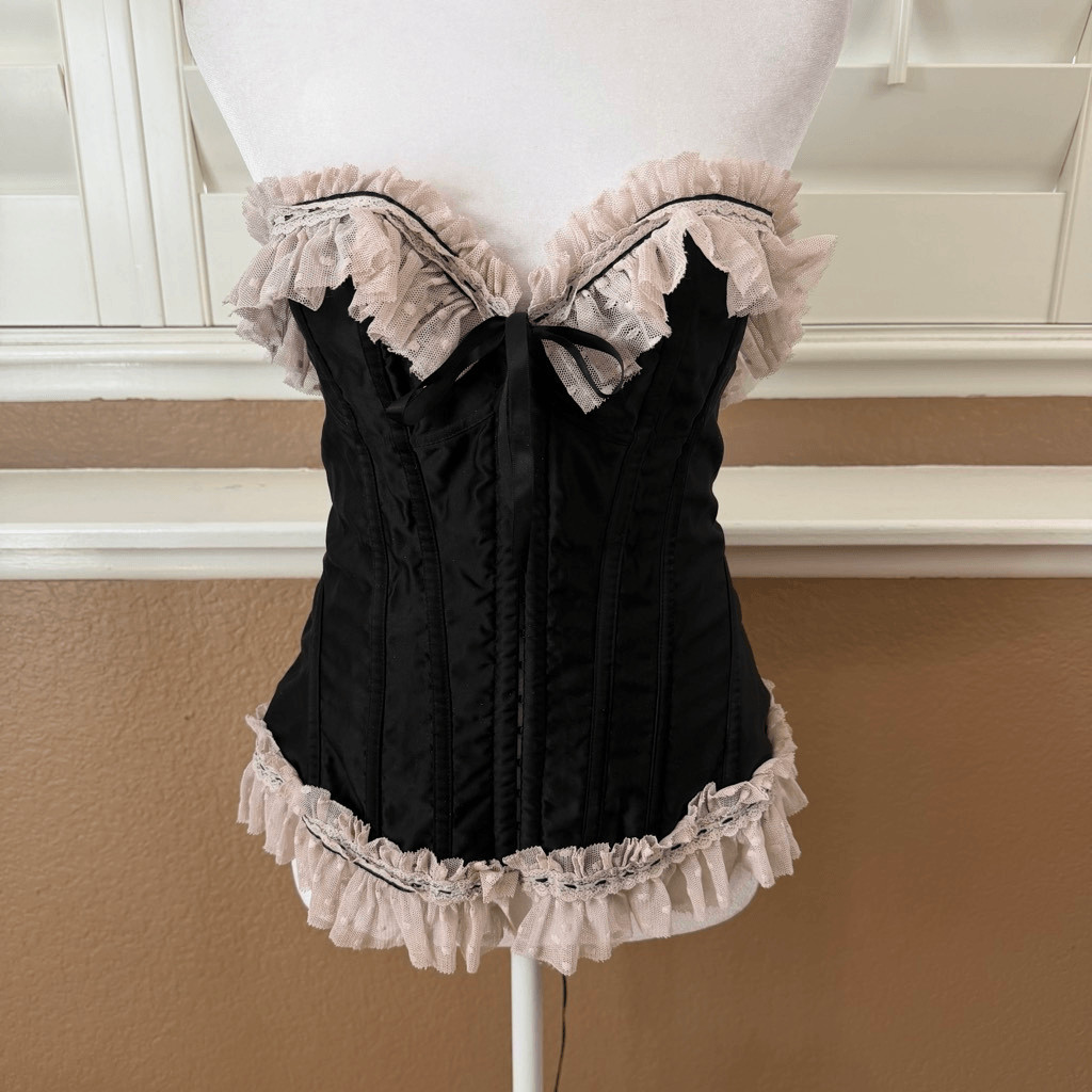 Vintage Victoria’s Secret Corset Sexy Little Things Black Bustier Sz M Y2K Sexy