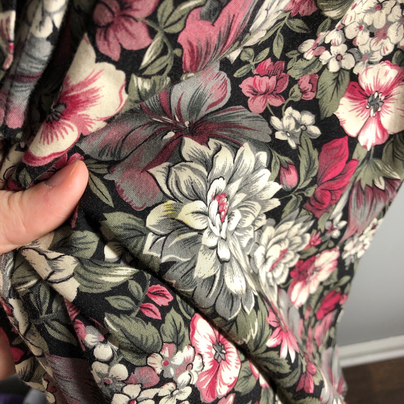 Country Romance Size 7/8 Cottagecore Floral 80s Cotton Garden Party Dress *FLAWS