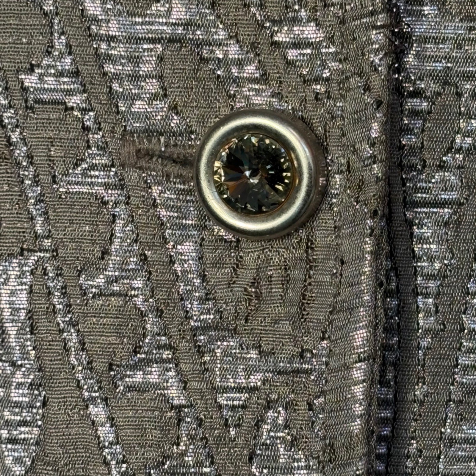 Victor Costa Brocade Skirt Suit | Metallic Paisley | Sz 10 | Vintage 1980s