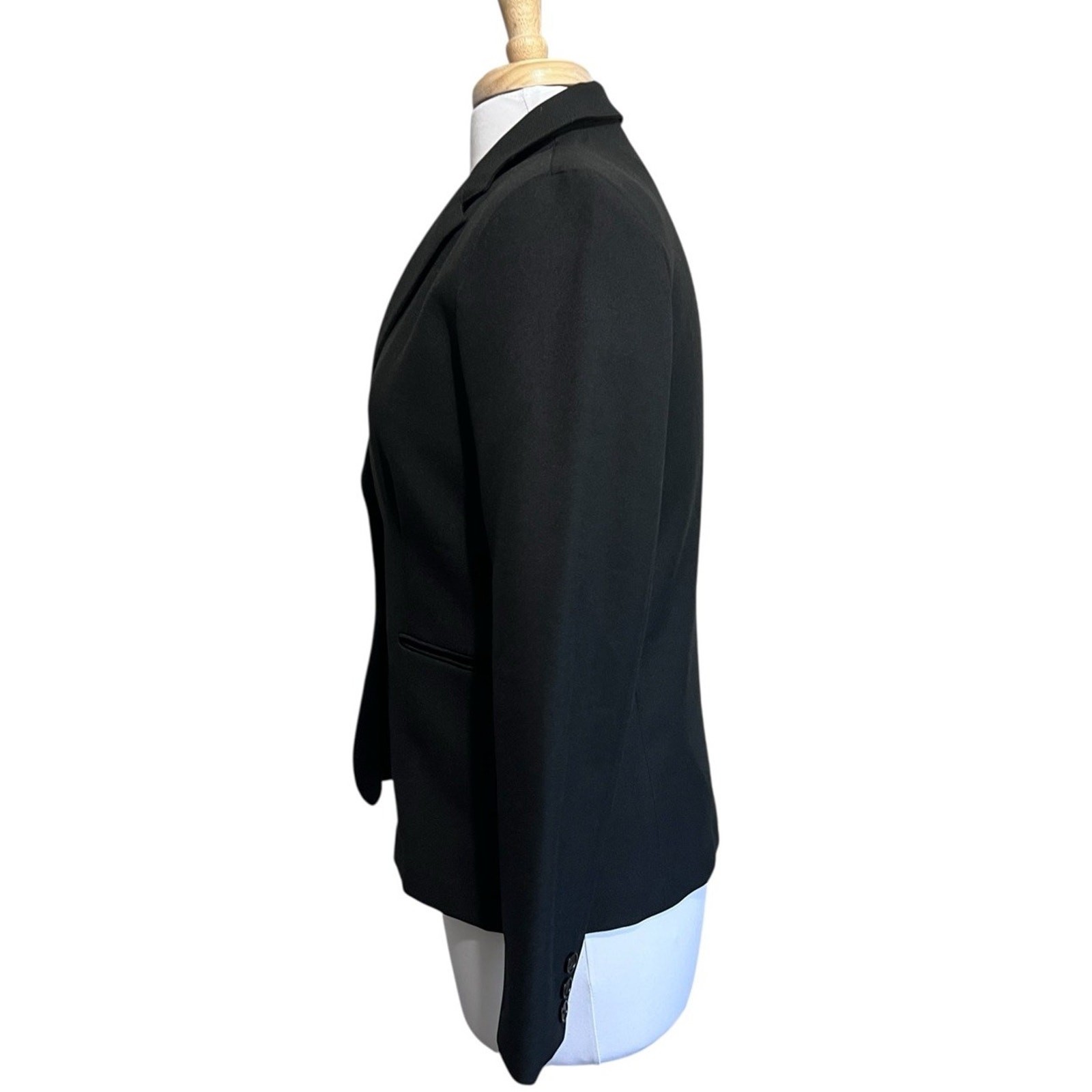 VTG Shirley of Atlanta Blazer Women 12 Black Lined Career Retro 80s