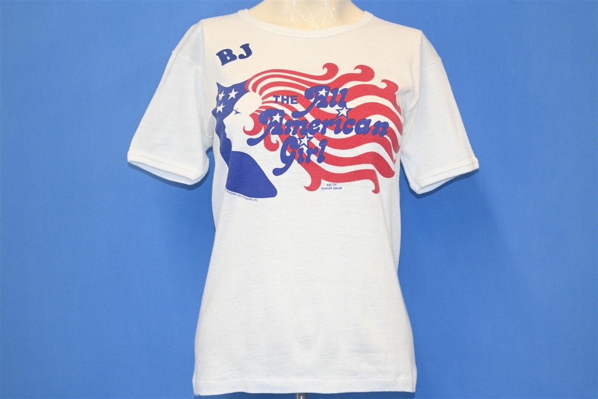 vintage 70s THE ALL AMERICAN GIRL ABC-TV FALL 1978 RIB KNIT t-shirt WOMEN’S S
