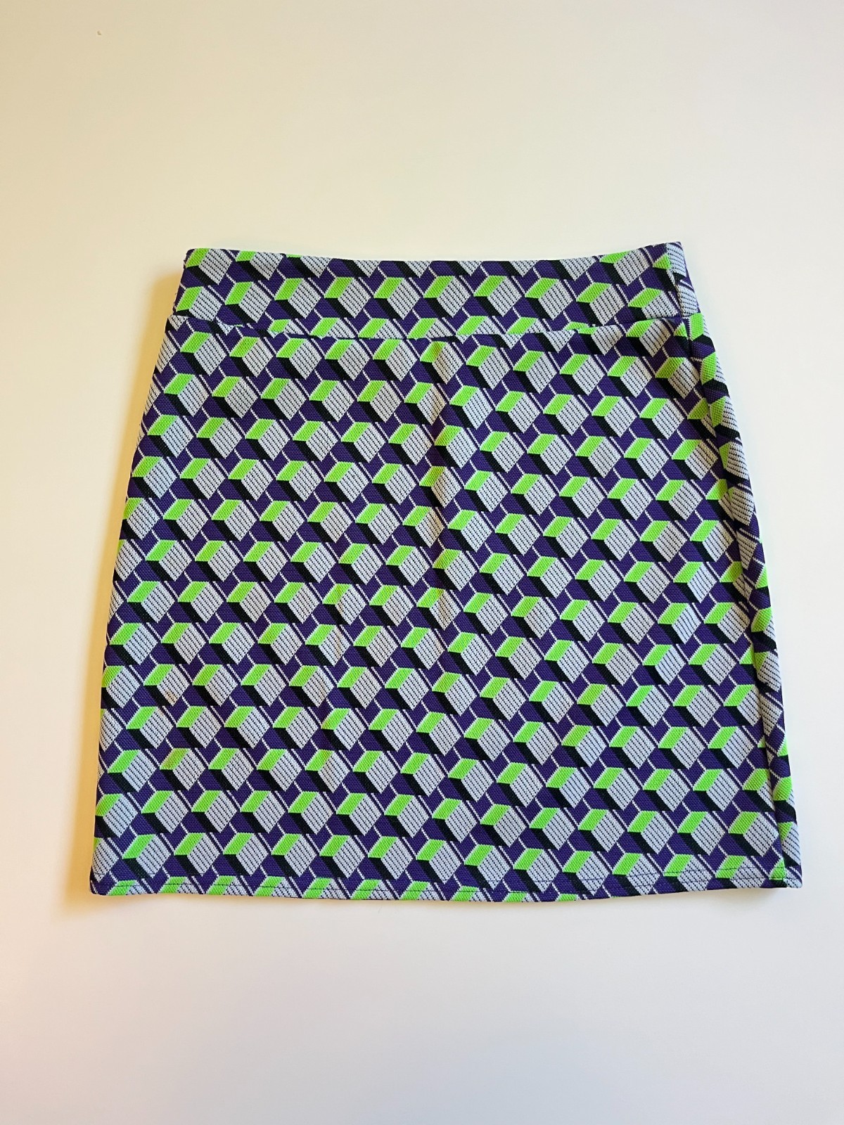 Vintage 90s Geometric Knit Mini Shirt by Daang Goodman Tripp NYC, Size M