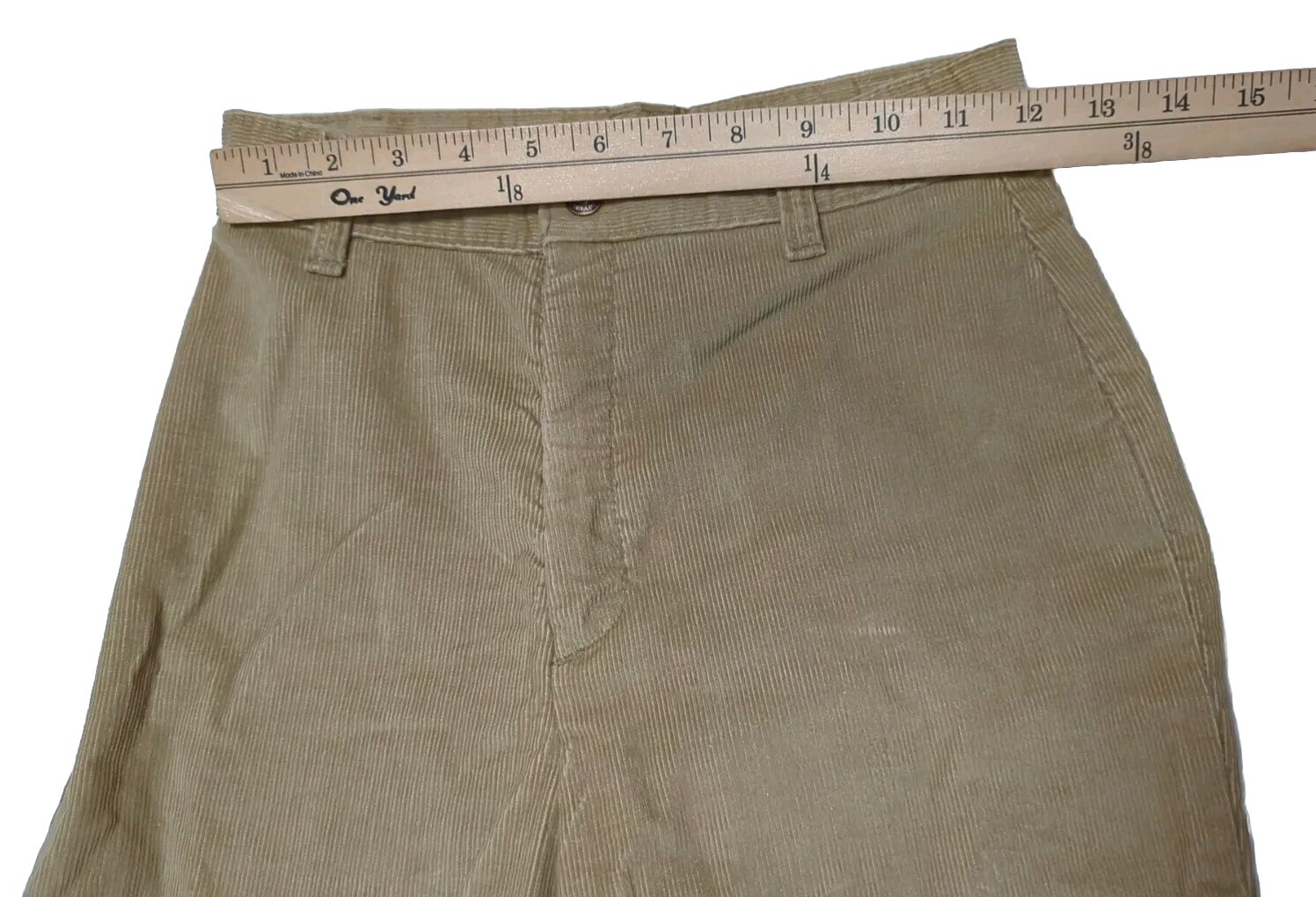 Vintage Levi’s Corduroy Pants Talon Beige 42 Zipper 25×29