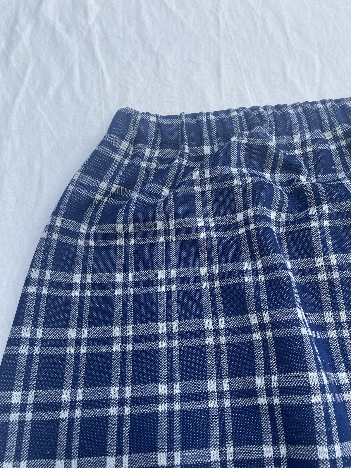 Vintage Blue White Preppy A line Midi Skirt 1960s Mod John Meyer Women’s 10