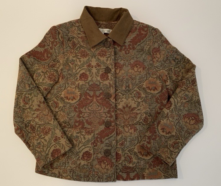Vintage Napa Valley Equestrian Tapestry Jacket Boho Cottagecore Size SP