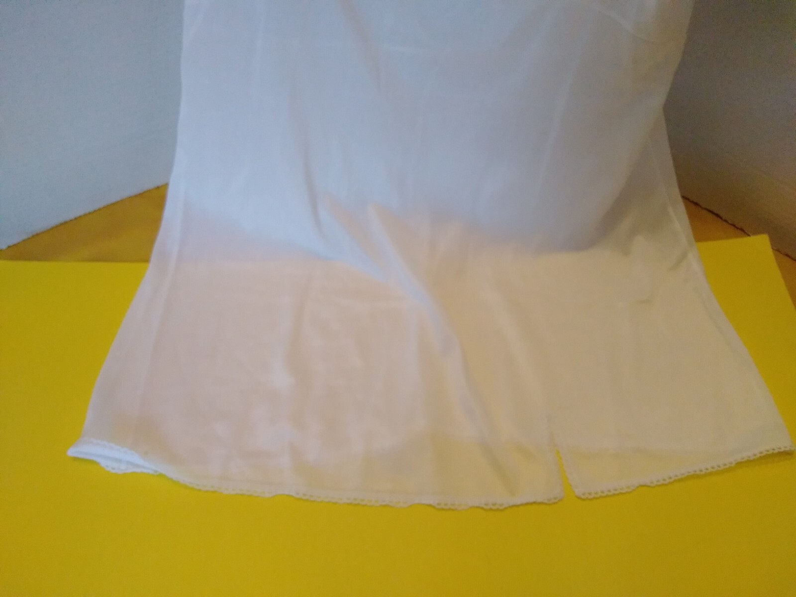Vintage Full Slip Dress Chemise European Size M-L Triumph Intl White Lace