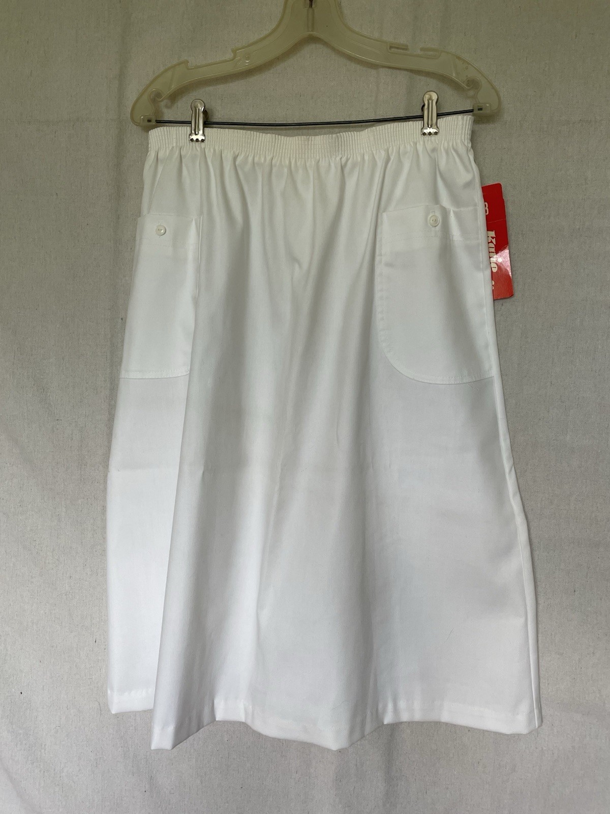Katie Brooke VTG Skirt NWT White With Patch Pockets Size L Made in USA 1970’s