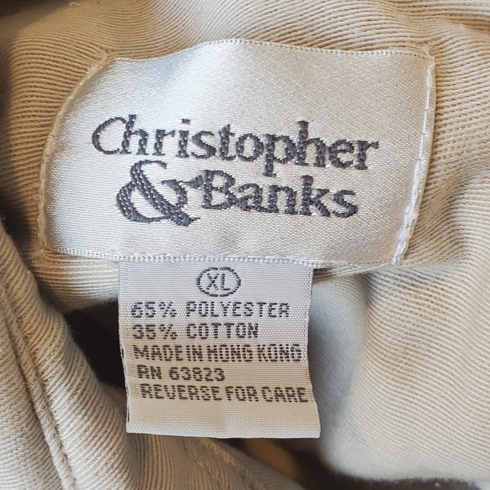 Vintage Large Cream Shirt Jacket Nature Flower Neutral Earth Tones Button Up