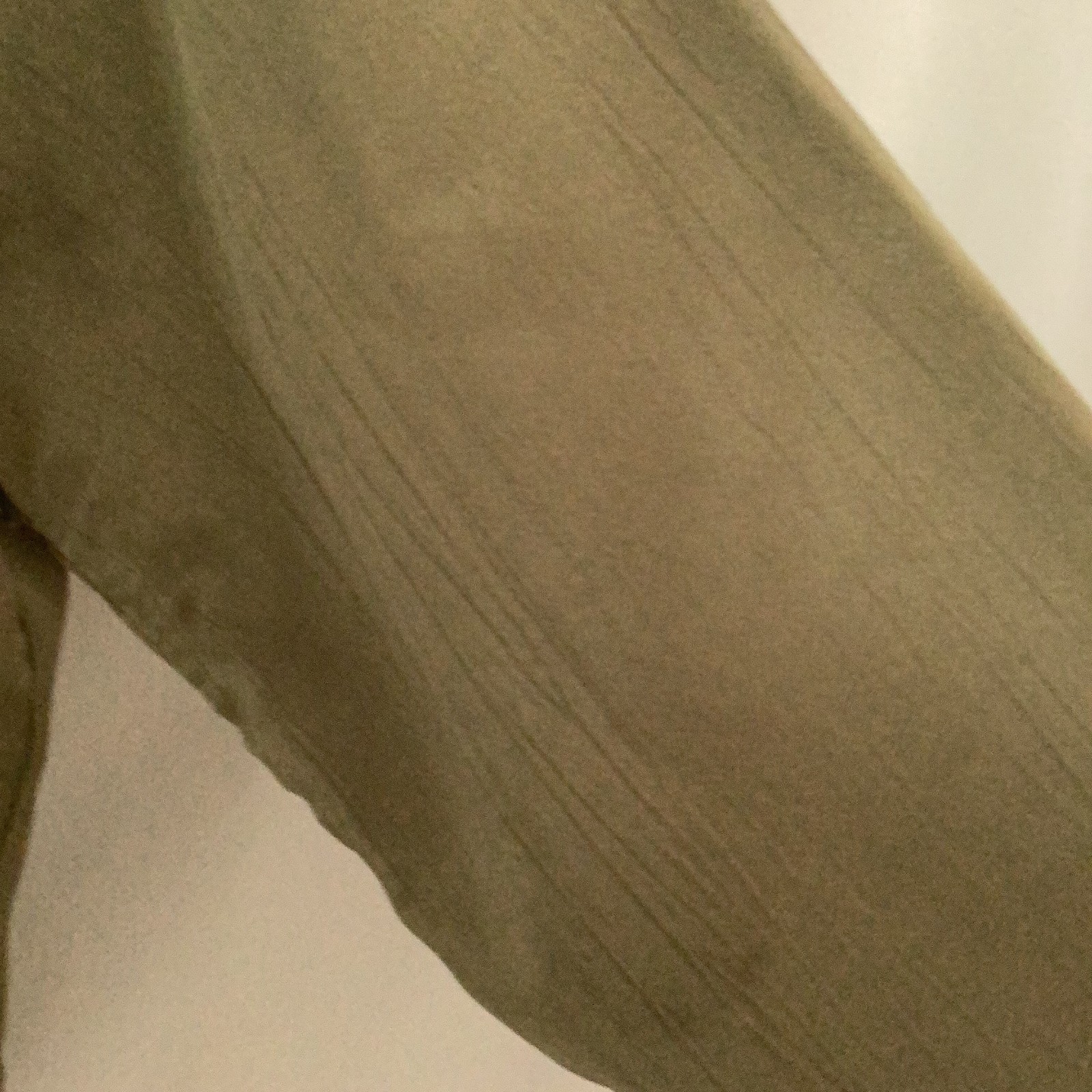 Vintage Joanna Soft Olive Gold Blouse 80s 90s Deep V Notch Lapel Top