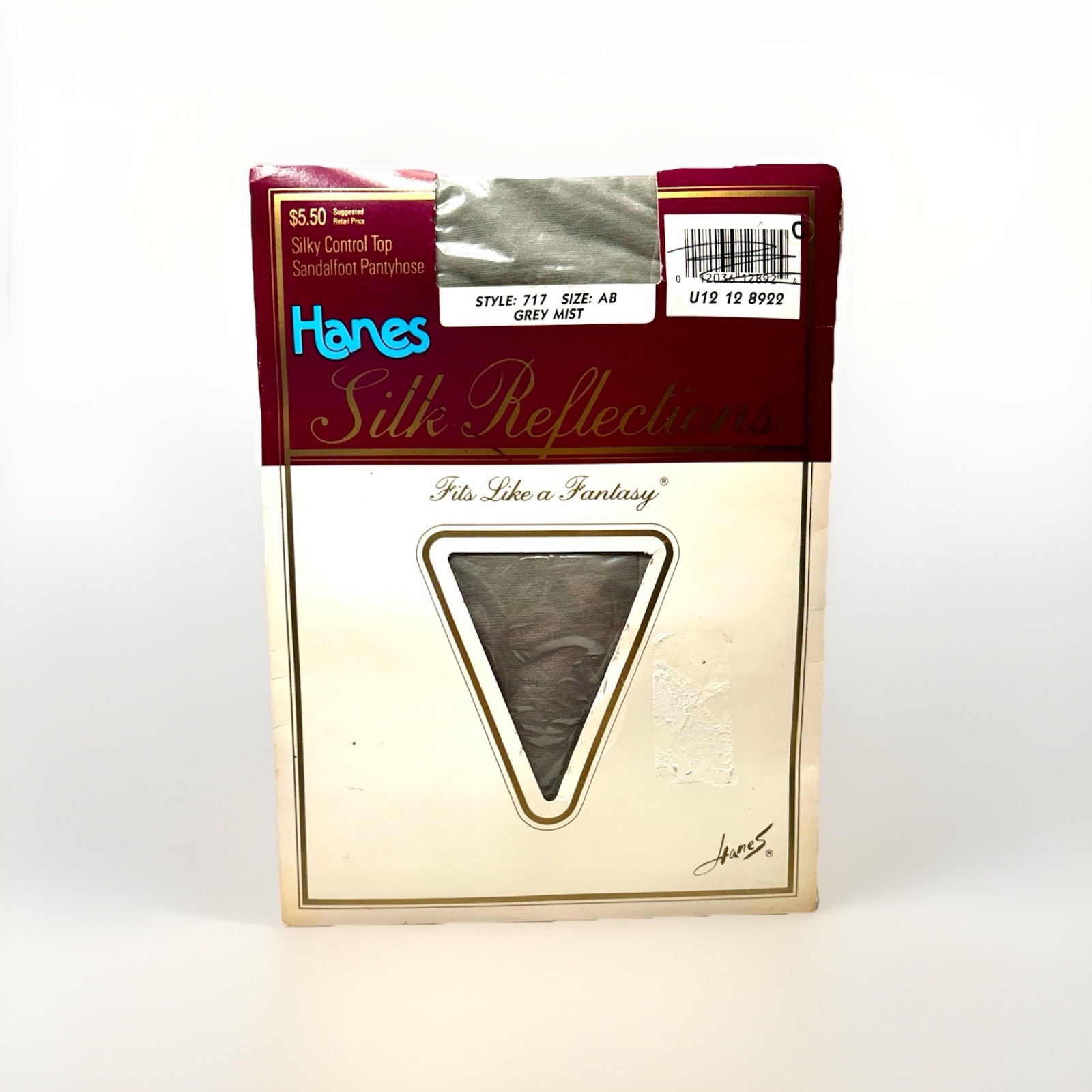 Hanes Silky Control Top Sandslfoot Pantyhose Silk Reflections 717 Grey Mist AB