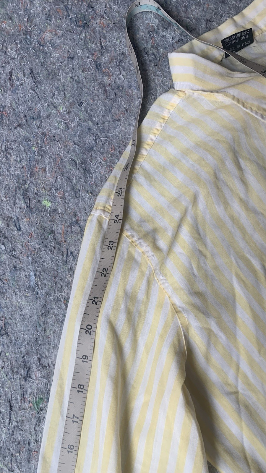 Vintage late 70s early 80s soft lightweight yellow white striped layering top