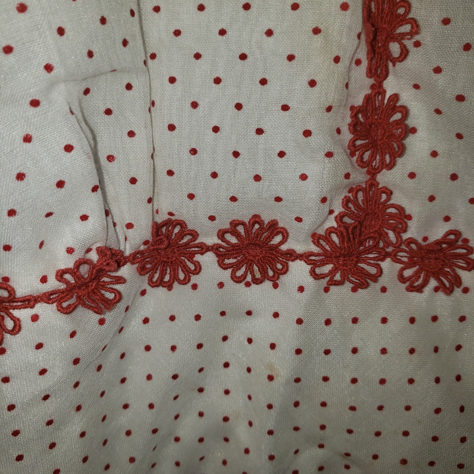Vtg rare Lemon Frog 70’s Polka Dot cottagecore Long dress Zip Up Back Junior