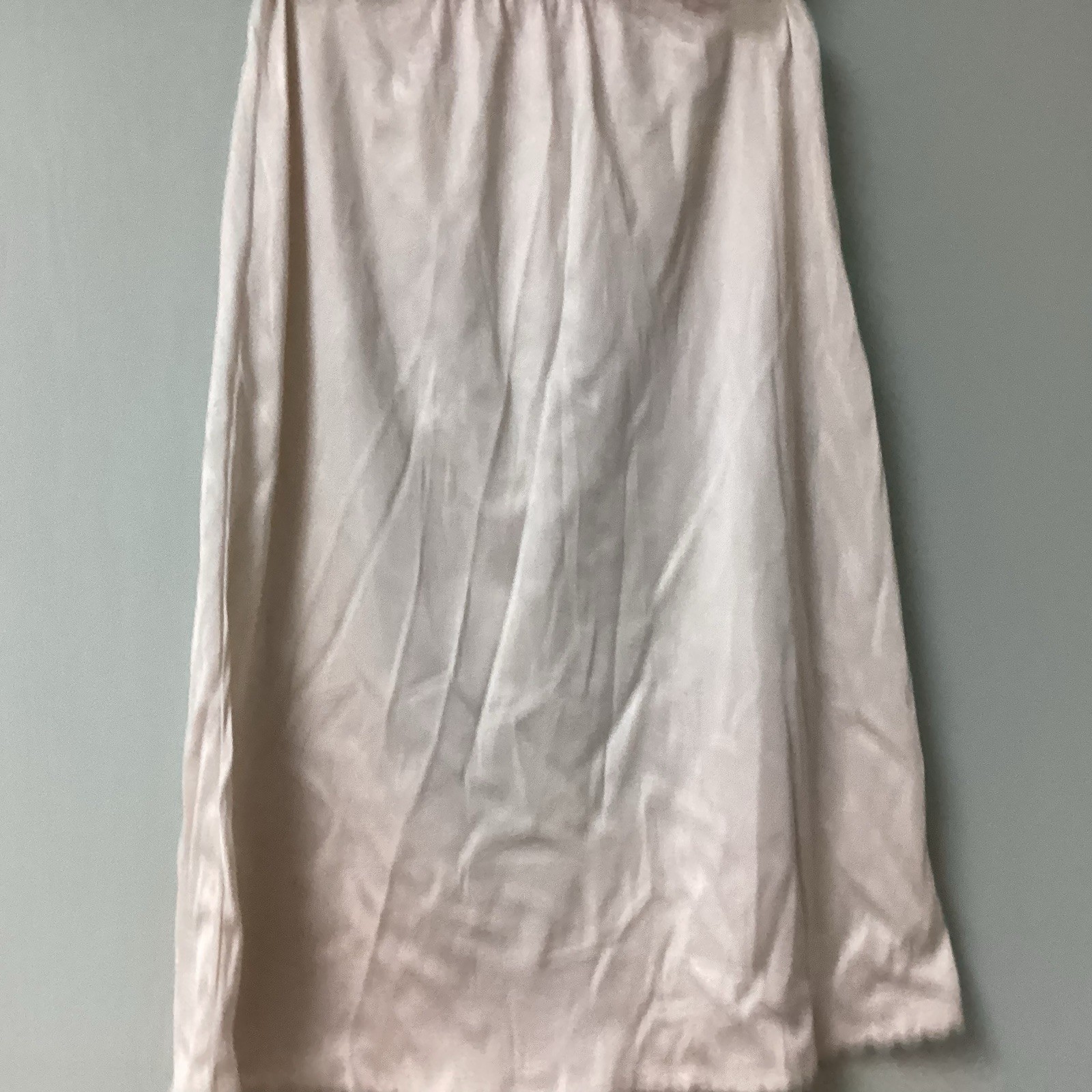 Vtg Warners Perfect Measure Nylon Half Slip Med 18”Lace Trim Blush USA