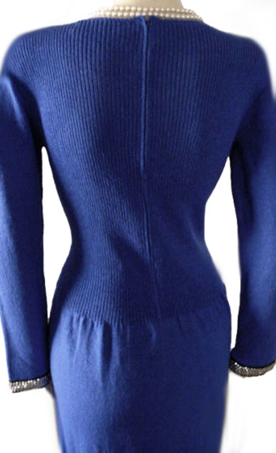 Vintage Don Sayres for Wellmore Knit Dress Fancy Nailhead Bow