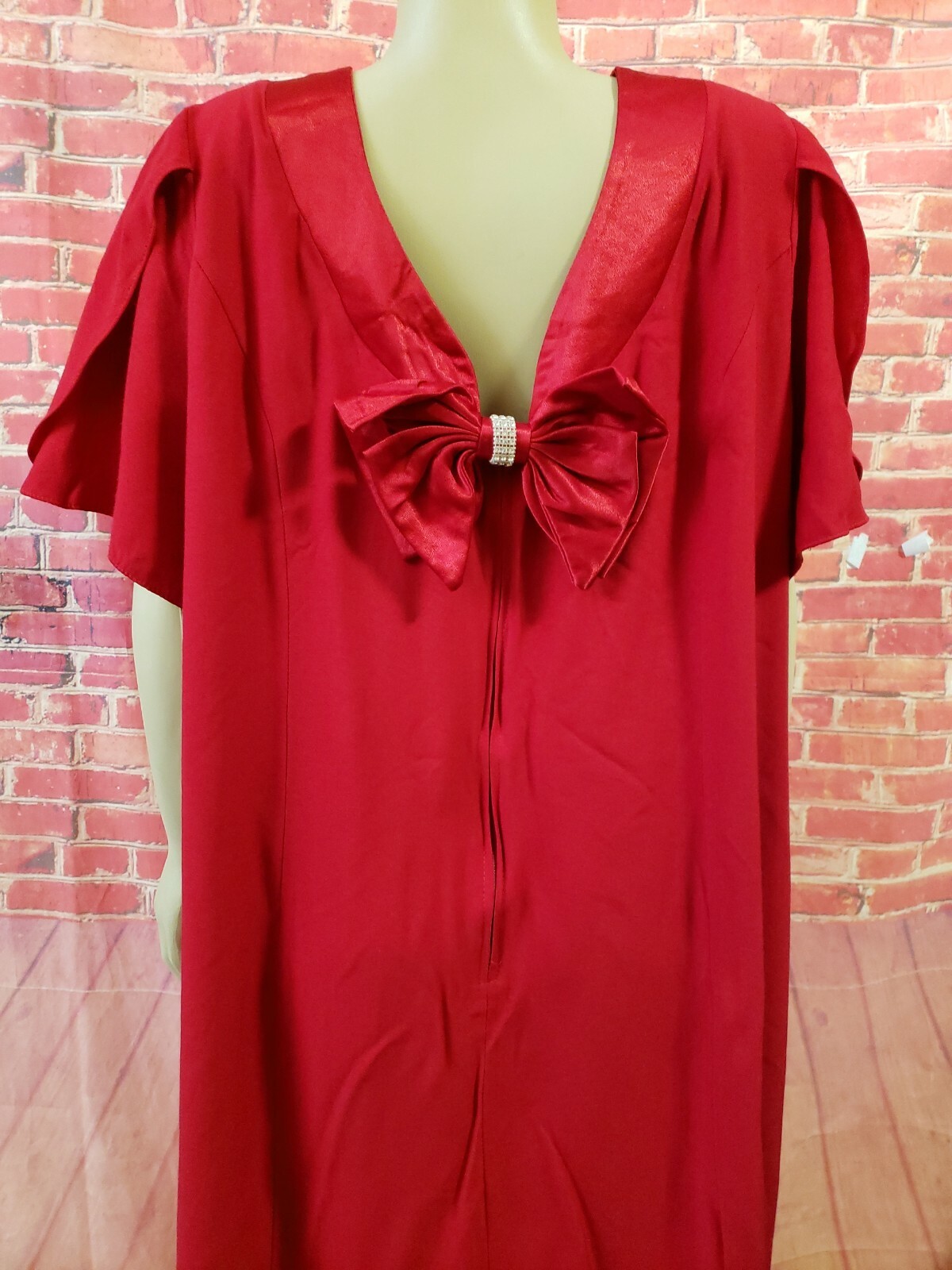 Sue Brett Collection Women’s Vintage 50’s Rare Dress SIZE 6 Red Short Slv #C6