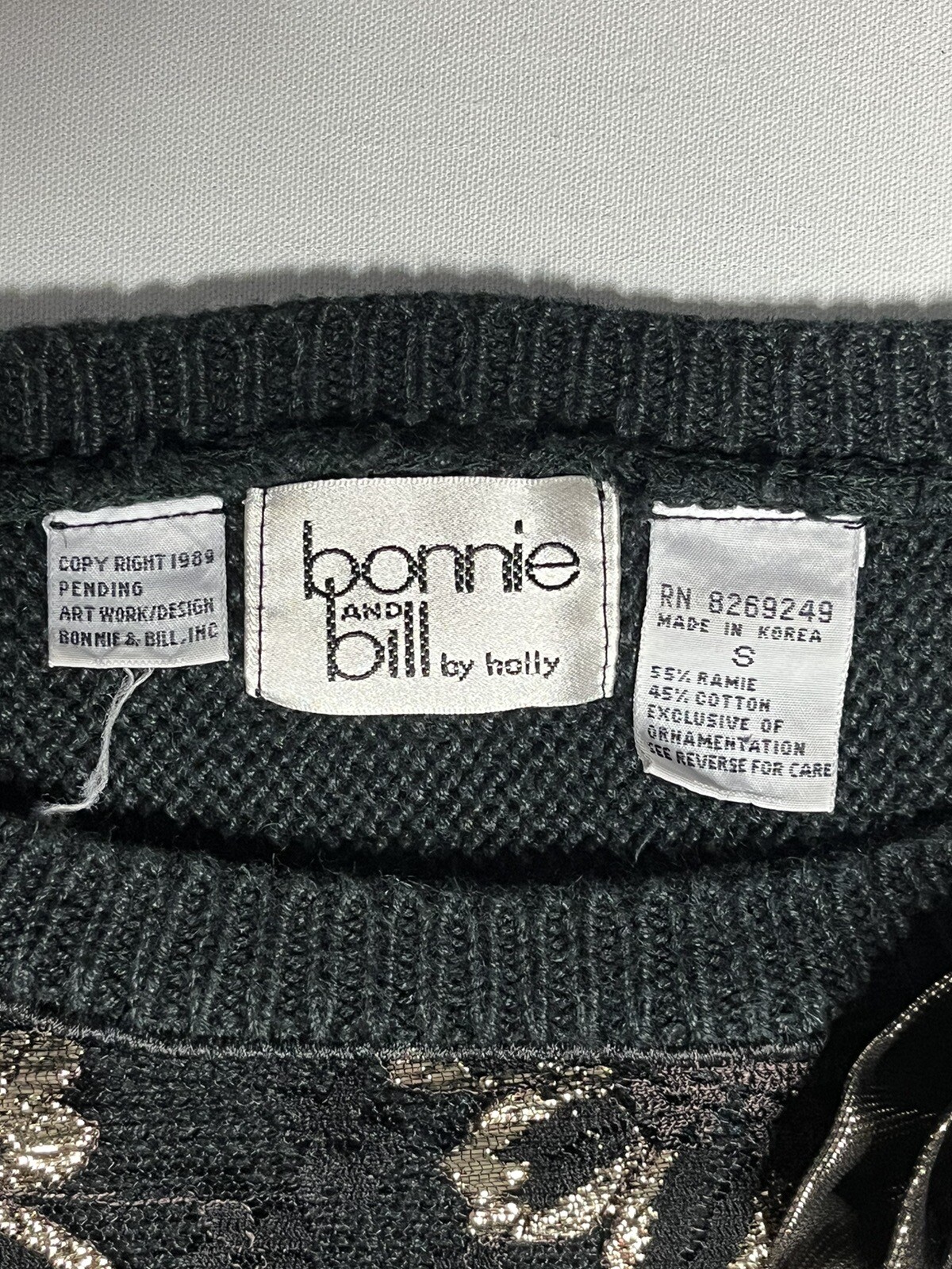 Vintage 80s Bonnie and Bill by Holly Sweater