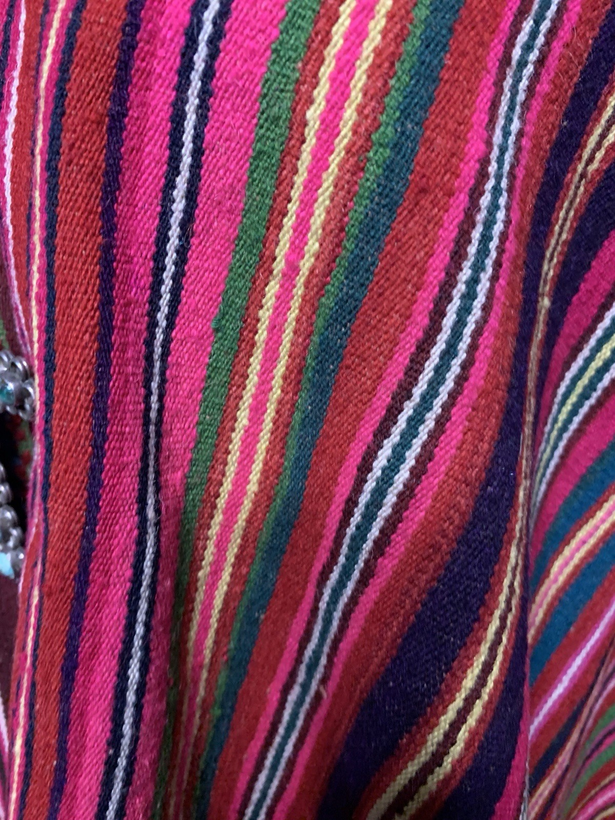Vintage Poncho Hand Woven Bolivian Wool Poncho Rare