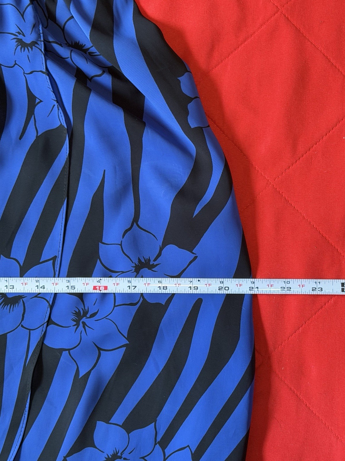 VTG 70s 80s LTD by Roberta Sheer Dress Size S/M Blue With Black Flowers Glam