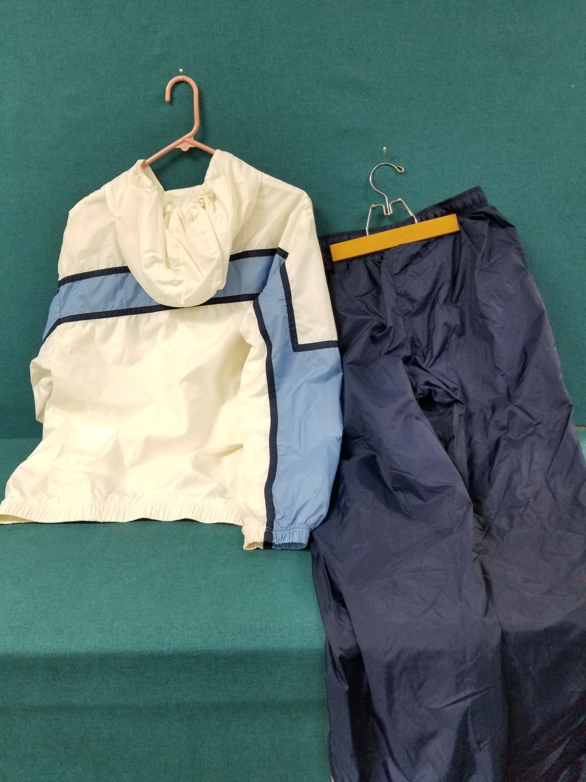 VTG 90s/Y2K Nike Blue White Windbreaker Tracksuit Jacket & Pants Women’s XL