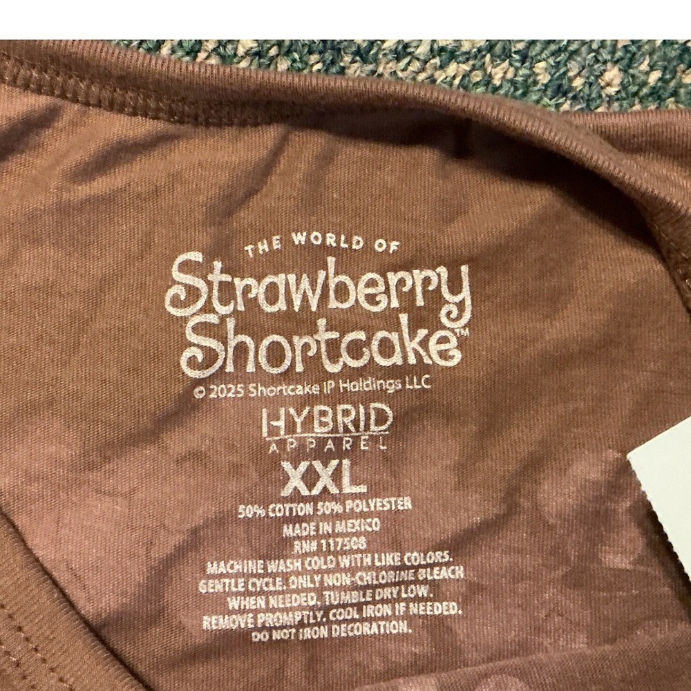 Strawberry Shortcake Graphic Tee Women XXL Nutmeg NEW Berry Sweet Retro T-Shirt