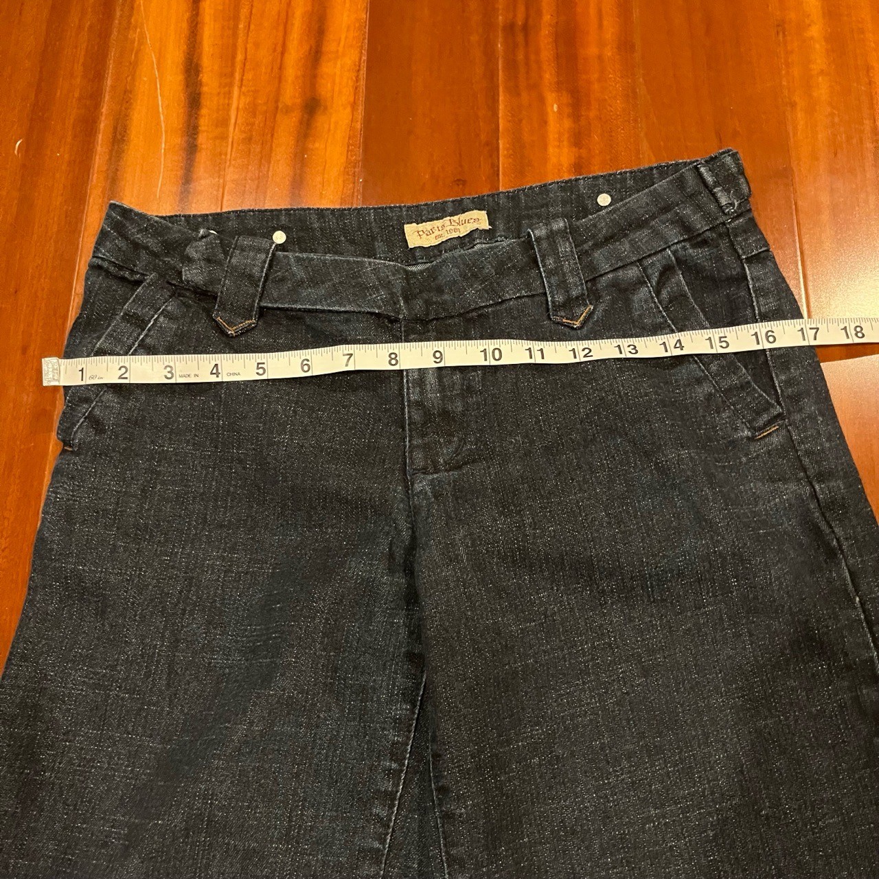Paris Blues Dark Blue Jeans Wide Leg Y2K Denim Trouser Pants Size 9