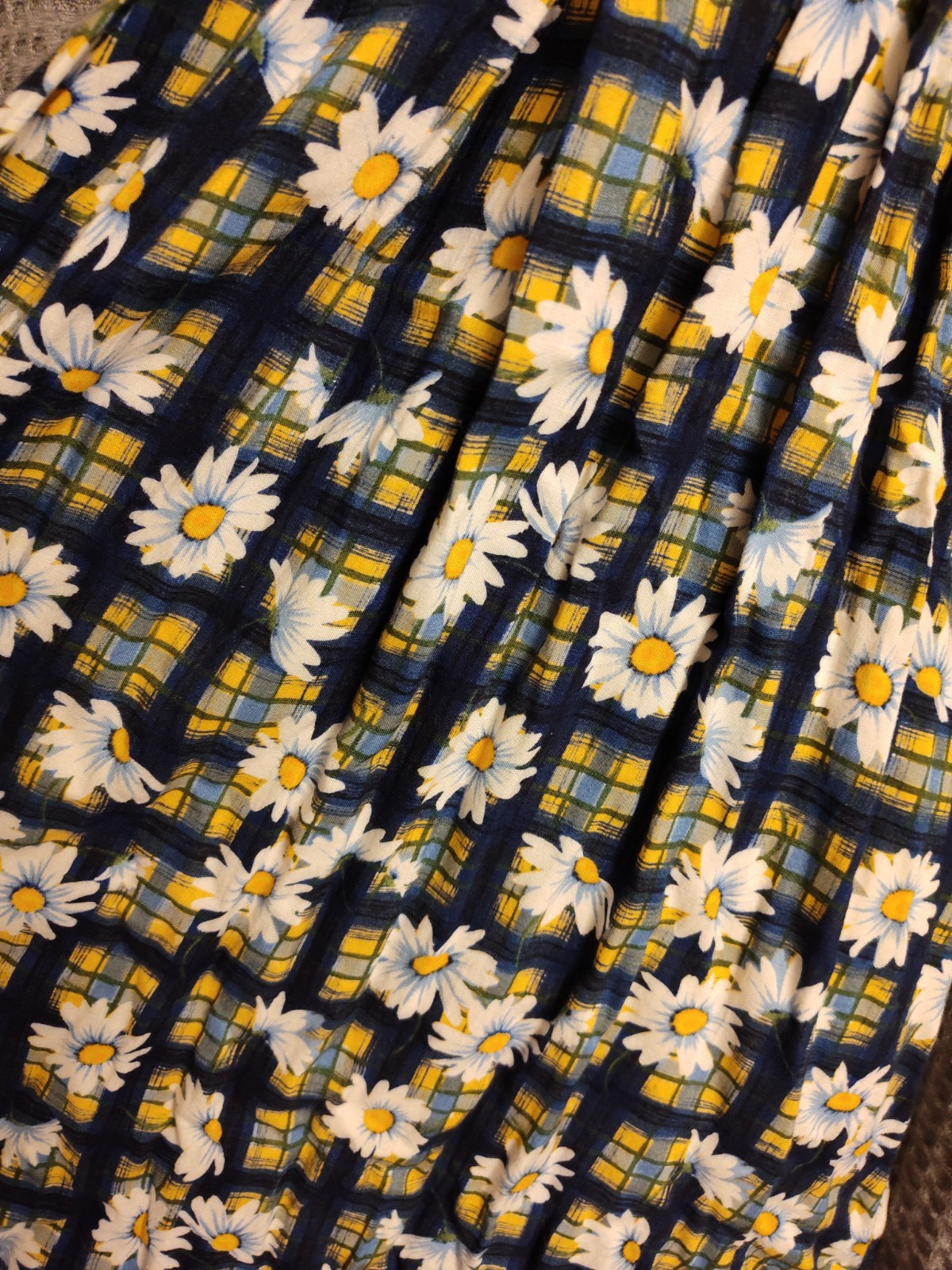 Vintage 90s Dress Floral Byer Too California Mini Daisy Sun Dress Size 7