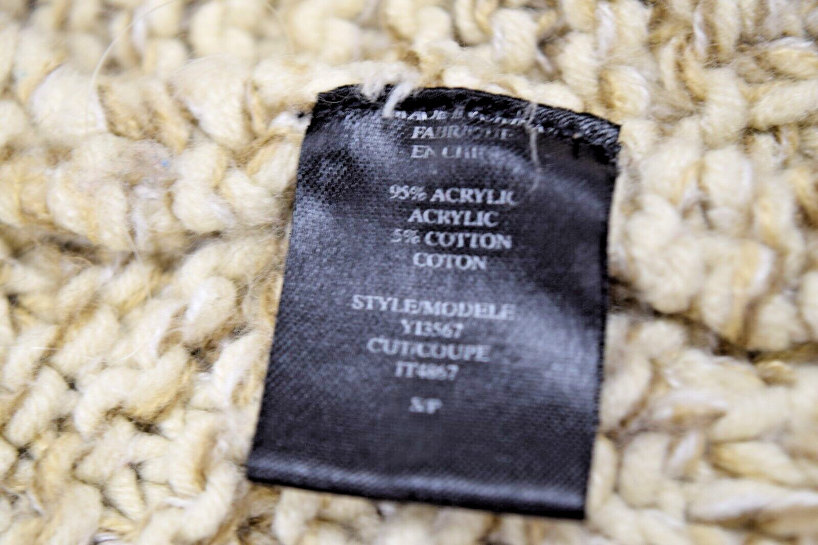 Vintage Guess Jeans Knit Sweater Size S/M 90s Oatmeal Beige Collared Belted Wrap