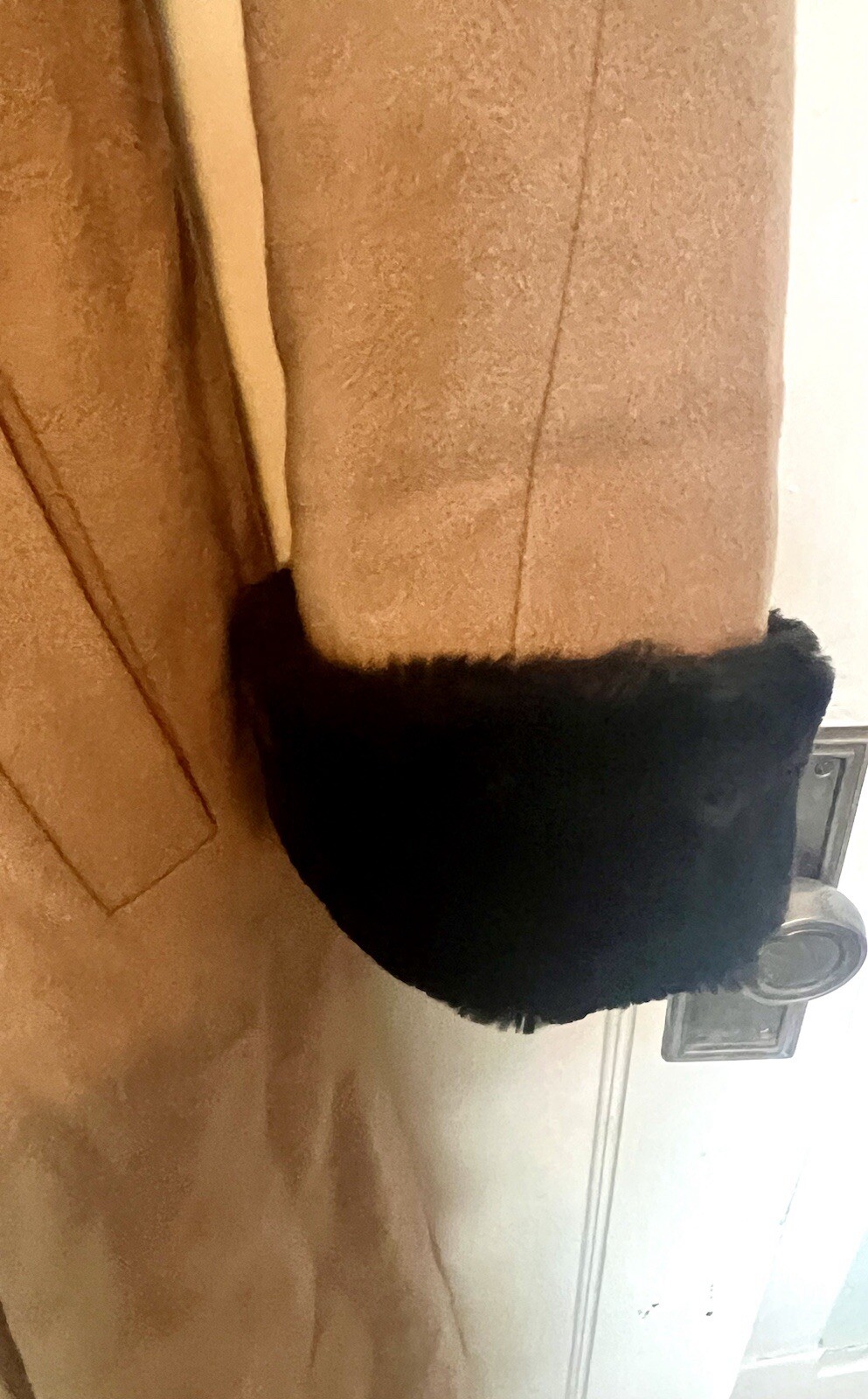 Vintage Size 4 Andrea Women’s Wool And Fur Trim Coat