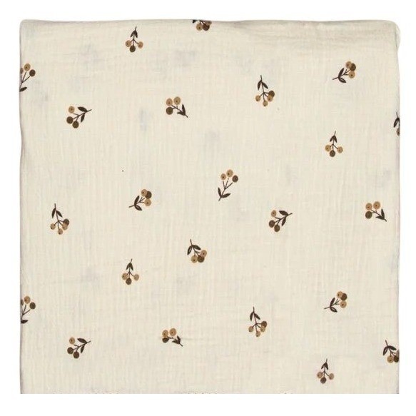 Berry muslin ivory tan cream brown olive 48″x48″ square baby swaddle receiving