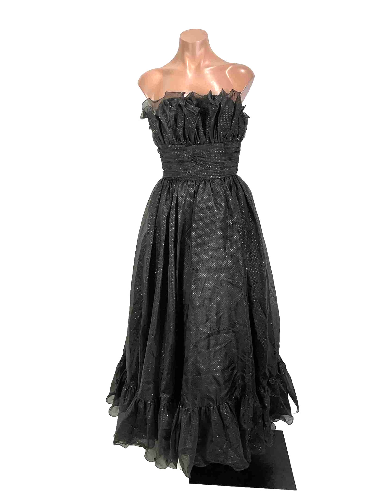 Mike Benet Vintage 80s Glitter Seashell princess tulle Pageant Prom Party Dress