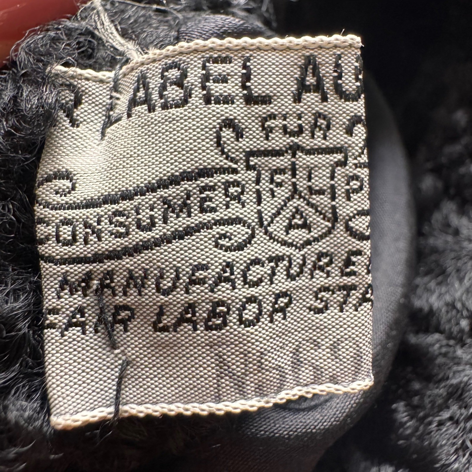 VTG Mink Trim Swakara Genuine South African Karakul Lamb Fur Swing Coat XL/1X