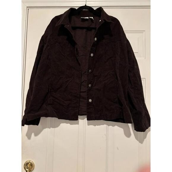 Women’s vintage Guess black zip up and button winter jacket #1400
