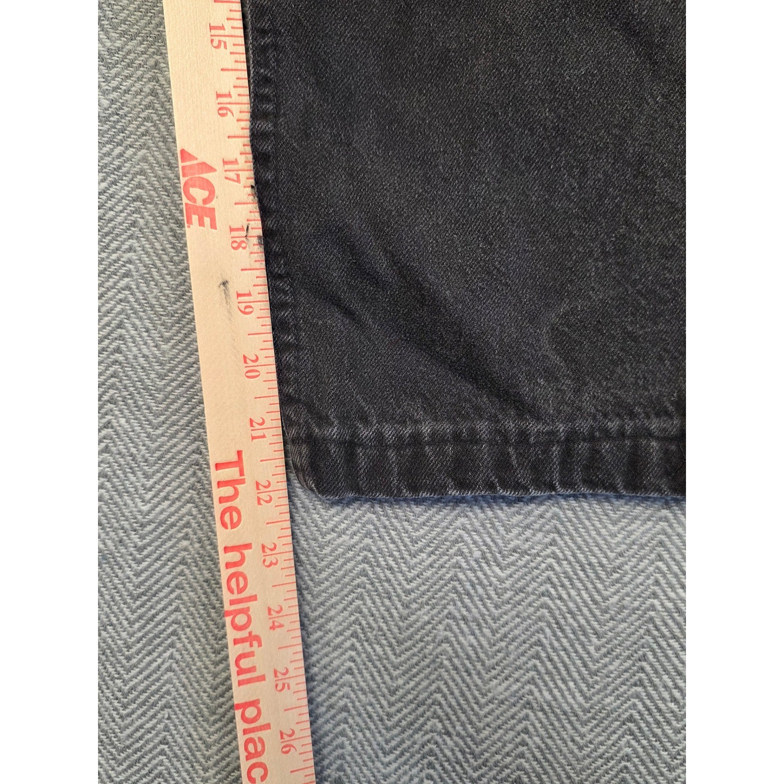 Vintage Lee High Waisted Relaxed Tapered Jeans Faded Black Made in USA Size 12 M