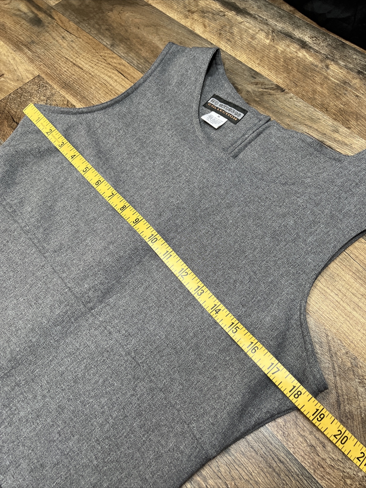 Vintage No Excuses Gray Dress Front Pocket Sleeveless Size Large Preowned