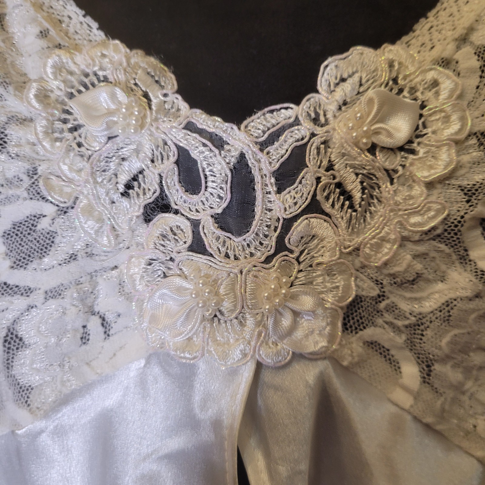 Vtg 3pc Intimo Amore Lingerie Sears Large Off White Wmns/t319