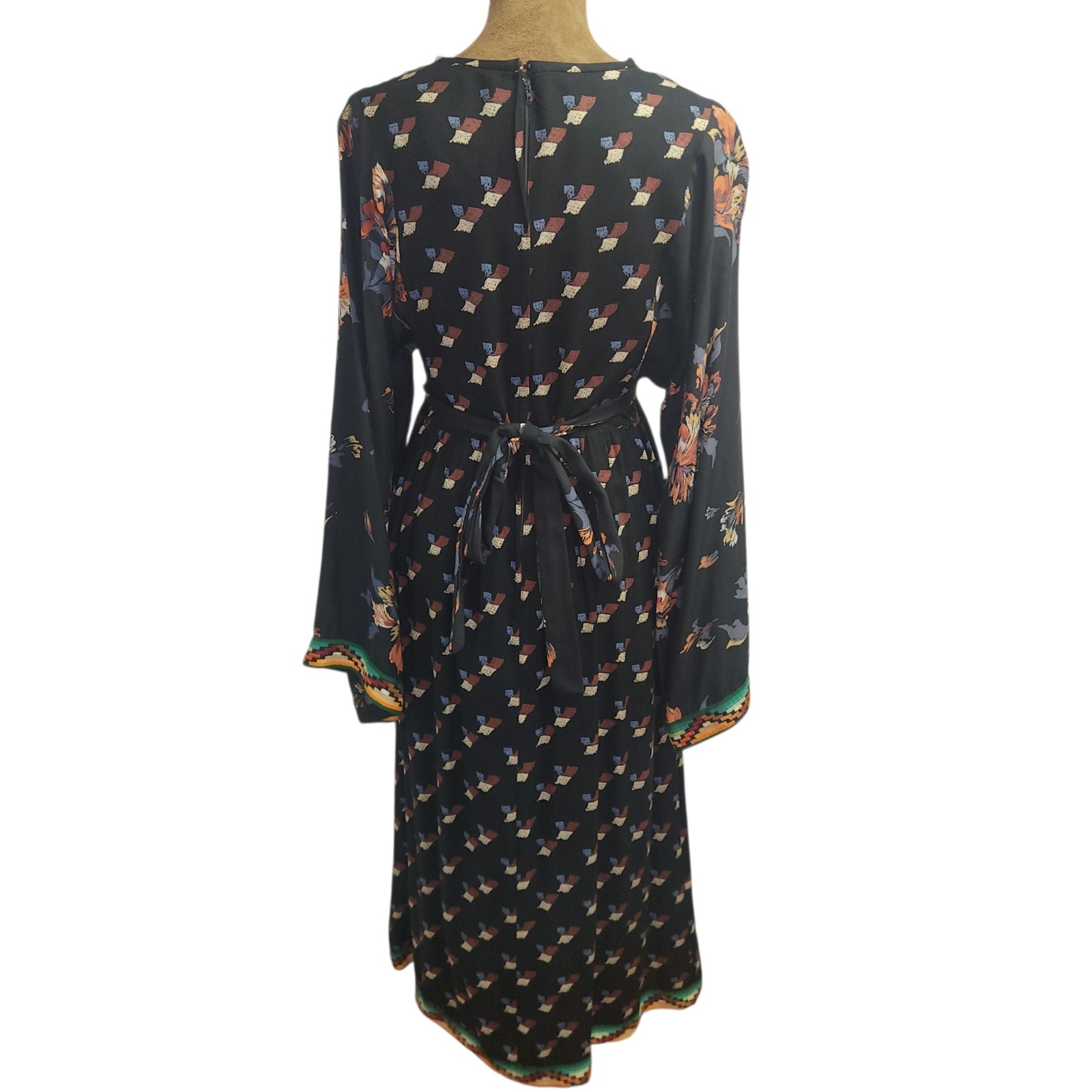 VTG 70s Sharons World Boho Maxi Dress Sharon Rothfeld Rayon Floral Festival