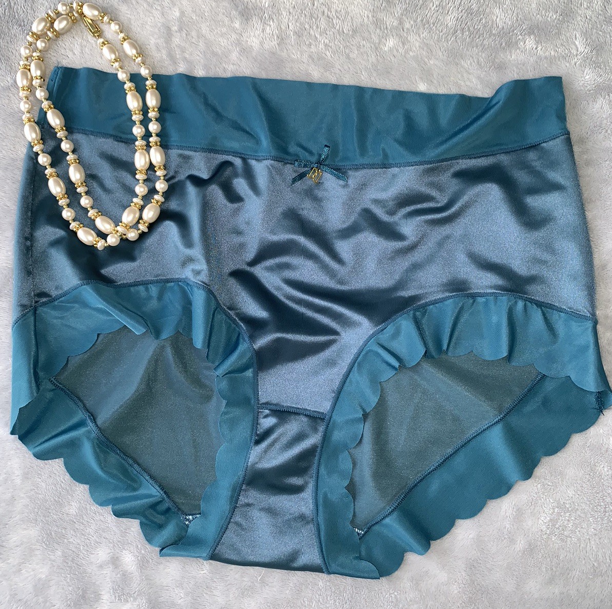 NEW Glossy Secret Stretch Satin 1X Briefs Panties SILKY Nylon Full Coverage