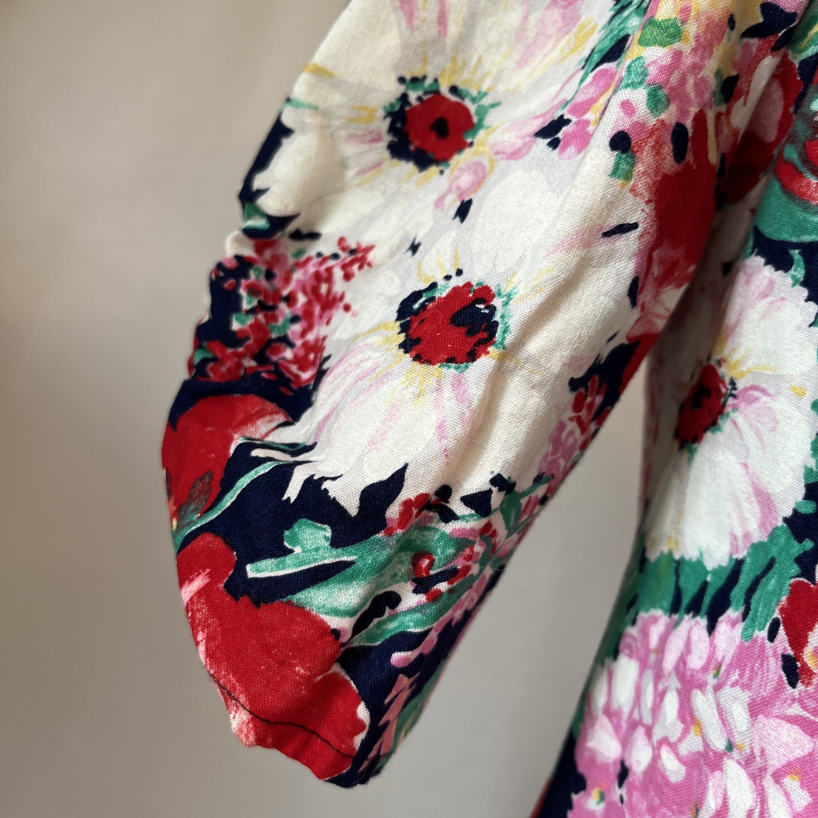Vintage Country Romance Dress Size 6/8 Floral Prairie Cottage Core 80s USA