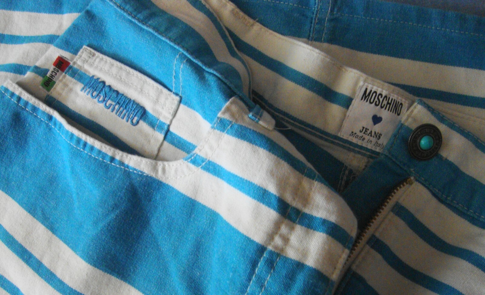 Vintage MOSCHINO jeans skirt made Italy size 46 approx M/L RARE