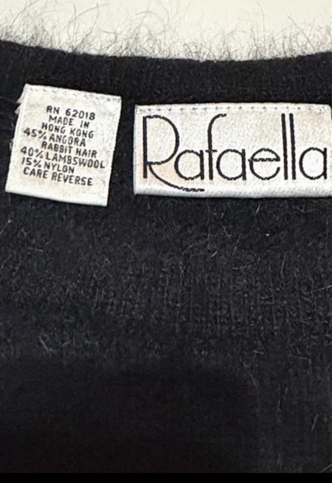 Rafaella 80s New Wave Sweater Angora Sweater, Bright Geometric Pattern sz Small