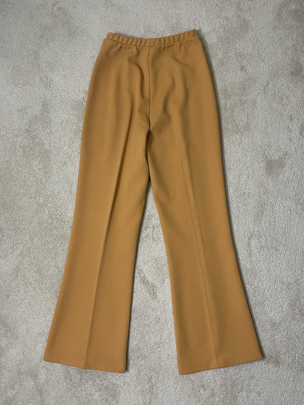 BOGART OF TEXAS Vintage Mustard Yellow Casual Suit Uniform Ivory Trim Size 6