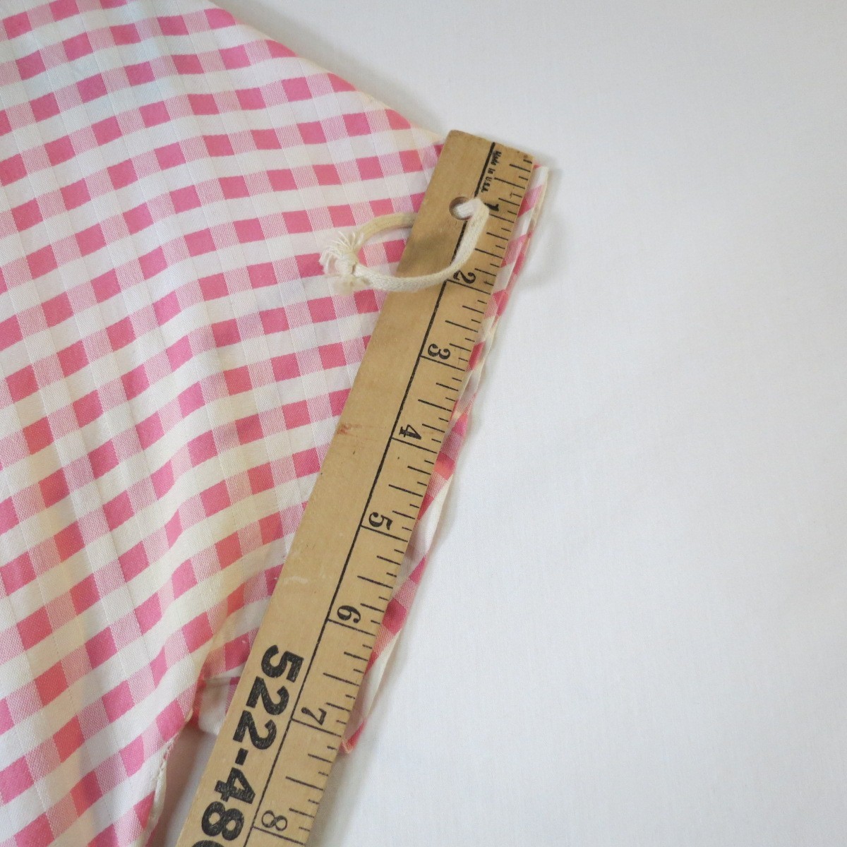 NO BELT VTG Betty Hartford Pink Gingham House Dress Rockabilly 50s A-Line READ