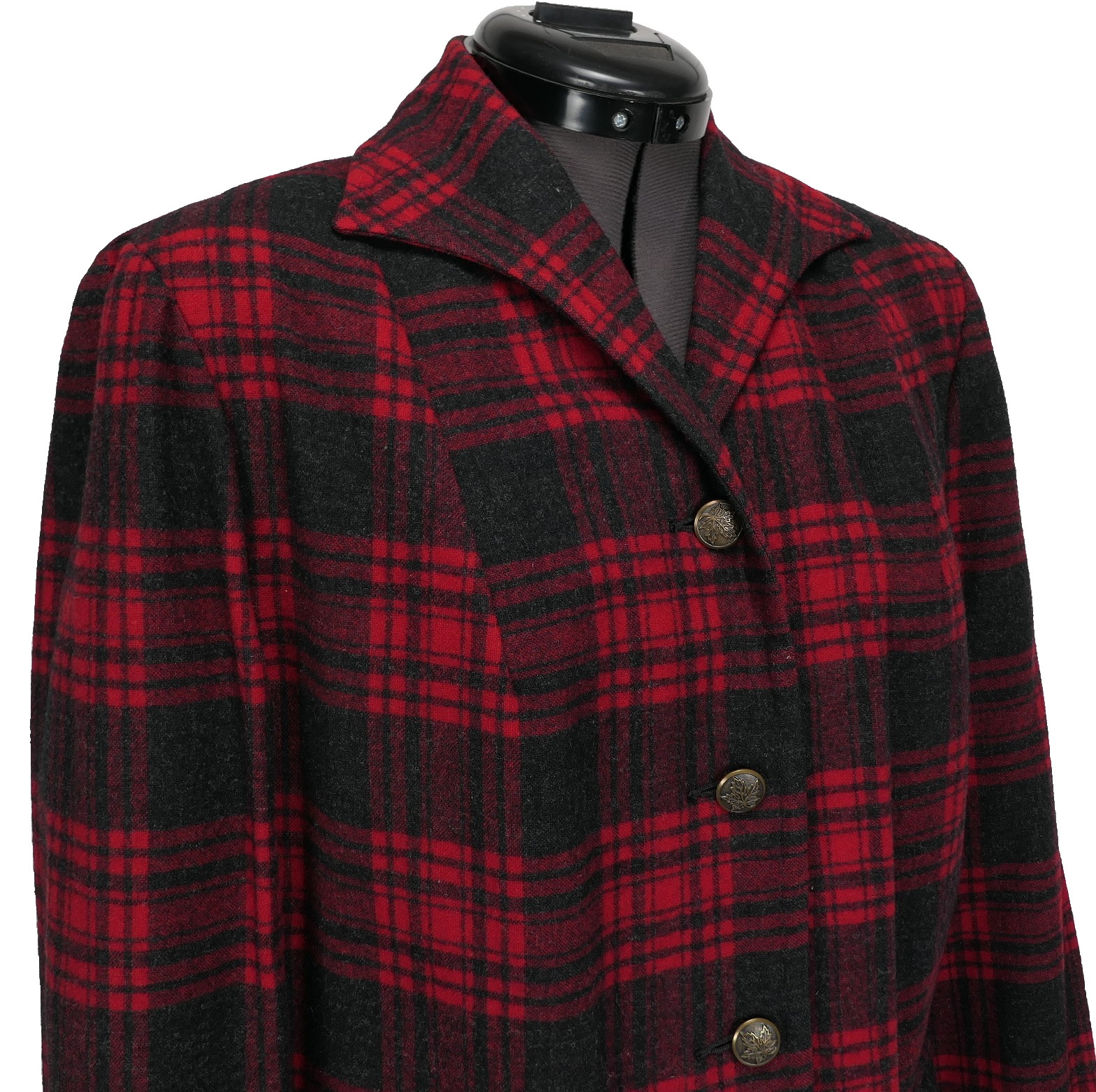 VTG Pendleton Traveller Buffalo Plaid Virgin Wool Shirt Jacket S/M True ’50s VTG