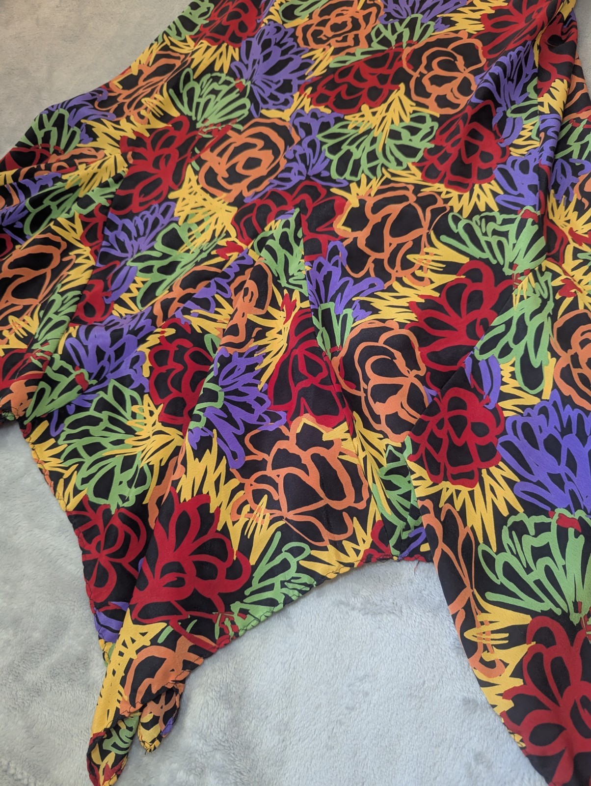 Vintage Papillon by Paula Carbone Fairycore Handkerchief Hem Slip Dress Medium